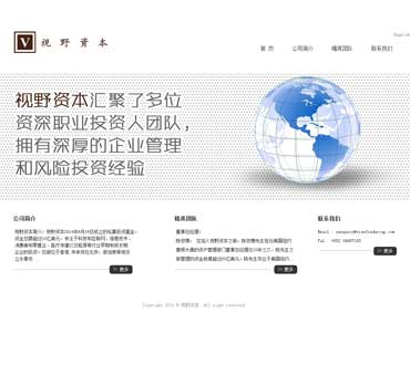 香港視野資本公司网站模版