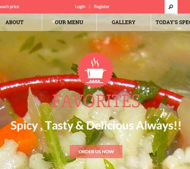 扁平化美食家o2o网店网页模板