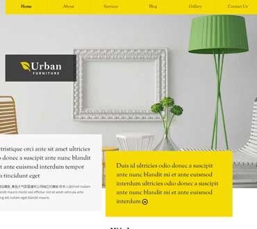 黄色大气家居建材公司响应式模板